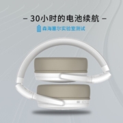 森海塞尔（Sennheiser）封闭隔音包耳式 降噪 折叠便携 头戴蓝牙HIFI级无线耳机 HD 350BT 蓝牙耳机 白