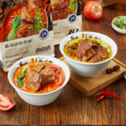 门店同款，和府捞面 鲜煮捞面2袋组合（赠杯面）
