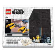 乐高（LEGO）积木文具星球大战系飞梭赛艇笔记本附组装颗粒包 学生开学礼物