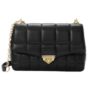 MICHAEL KORS 迈克·科尔斯 SOHO系列 女士大号皮质链条单肩包 30F0G1SL3L001 黑色