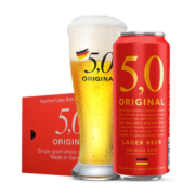 5.0窖藏黄啤酒500ml*24听整箱装 德国原装进口（日期：日-月-年）