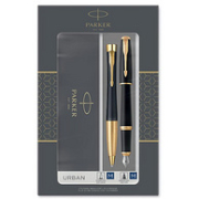 Parker 派克 Urban都市系列 磨砂黑杆金夹钢笔+圆珠笔套装 M尖