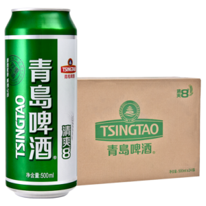 青岛啤酒(tsingtao)清爽8度500ml*24听 整箱装