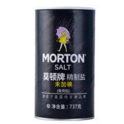 莫顿（MORTON） 盐 无碘精制盐（未加碘） 无碘食盐 737g