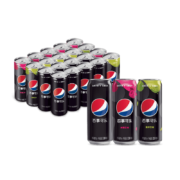 PLUS会员：pepsi 百事 可乐 无糖混入 （原味330ml*8罐+树莓味330ml*6罐+青柠味330ml*6罐）*3件