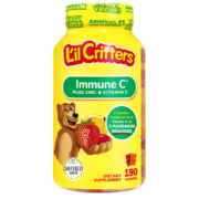 PLUS会员：lilcritters 丽贵小熊糖 美国进口维生素VC+锌儿童营养软糖190粒*2件