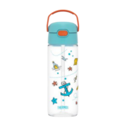 膳魔师（THERMOS） 水杯夏季儿童水杯膳魔师吸管杯塑料水杯学生600ml蓝