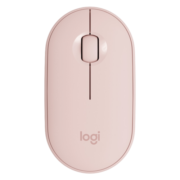 罗技 LOGITECH PEBBLE蓝牙无线鼠标鹅卵石轻薄型静音鼠标 小巧 便携 时尚 玫瑰粉