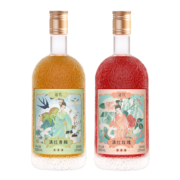 落饮茶果酒 青梅酒梅子酒玫瑰酒女士微醺低度甜酒 12度 500ml*2瓶