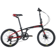 喜德盛（xds） K3.2折叠自行车男女城市铝合金10速伸缩头管中空牙盘内走线单车 黑红色 10速