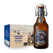 弗林博格（Flensburger） 黑啤酒 反推气盖瓶 330ml*12瓶 礼盒装 德国原装进口
