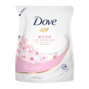 Dove多芬沐浴露液乳持久滋养美肤桃悦水透男女士官方授权家用家庭装 樱花沐浴露400g*2袋+浴球