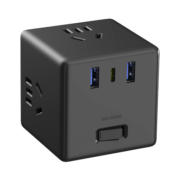 爱国者(aigo)20W PD快充魔方转换器/插座/插头 1转3位+2USB+Type-C口 创意插排/插线板 插座带开关 BZ0331MB