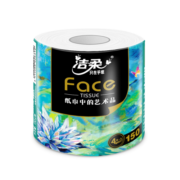 洁柔卷纸 油画Face 加厚4层150克*12卷（柔韧亲肤 冲厕易降解）