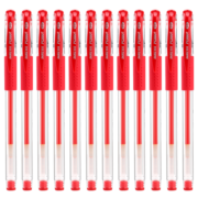宝克（BAOKE）PC880E  0.5mm子弹头中性笔 办公水笔签字笔  红色 12支/盒