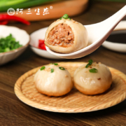 品阿三生煎小锅猪肉生煎516g/袋(12只) 方便速食早餐 速冻面点 酥皮生煎包