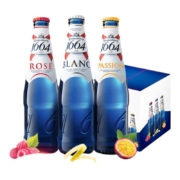 Kronenbourg 1664 桃红啤+柑橘白啤+百香果啤酒330ml*9瓶 送冰川杯*2个