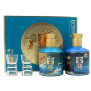 PLUS会员：舍得 浓香型白酒 52度 若比邻礼盒 100ml*2瓶 礼盒装