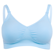 美德乐（Medela）哺乳文胸产后喂奶孕妇内衣单层前开扣轻盈款 天空蓝 M