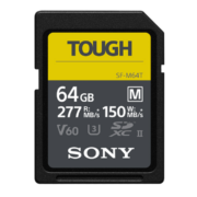 索尼（SONY）64GB SD存储卡 SF-M64T/T1 M系列TOUGH三防规格 U3 V60读速高达277MB/s UHS-II 相机内存卡