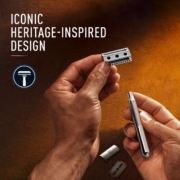 Gillette 吉列 King C.系列 传统手动双面镀铬安全剃须刀（剃须刀*1+刀片*5）