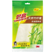3M 思高 天然竹纤维 抗油型抹布 汽车清洁 车家两用 1片装 25cm*25cm