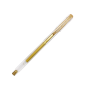 三菱（Uni）UM-100学生中性笔签字笔 0.8mm双珠防漏墨啫喱笔水笔抄经笔贺卡笔(替芯UMR-5) 金色
