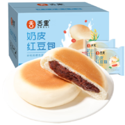 舌里奶皮红豆包夹心面包8枚 400g/箱*8件