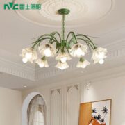 雷士照明 NDBD10-020 法式田园奶油风铃兰吊灯 10头灯饰