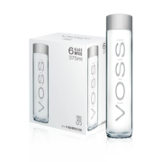 挪威原装进口芙丝(VOSS) 饮用天然泉水(深层自流)375ml*6瓶(玻璃瓶)礼盒装