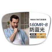 winsee 万新 1.60 MR-8超薄防蓝光镜片（阿贝数40）+JingPro镜邦多款钛架可选