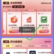 京东金融 18权益日 兑2元白条支付券