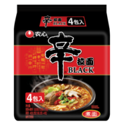农心 辛拉面Black 豚骨汤风味方便面 袋面速食零食品 四连包 134g*4包