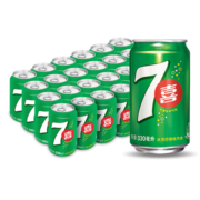 百事可乐 7喜 7up柠檬味碳酸饮料330ml*24  Pepsi 新老包装随机发