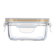 Glasslock baby婴儿玻璃辅食盒 宝宝辅食碗 耐热密封保鲜盒冷冻储存盒 长方形