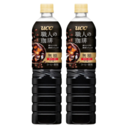 悠诗诗（UCC） 日本进口黑咖啡BLACK 职人无糖咖啡饮料 900ml*2瓶