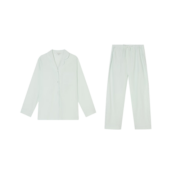 网易严选情侣款睡衣男女家居服套装棉质撞色 舒适贴身居家 水蓝色(春秋恒温-宜15-20℃) L