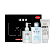 吾诺（UNO）男士水乳护肤套装(洗面奶130g+爽肤水200ml+乳液160ml) 日本进口