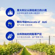 法尔凯特（IL FALCHETTO）意大利小鹰女士起泡酒莫斯卡托阿斯蒂麝香微起泡甜白葡萄酒整箱装