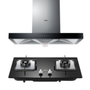 海尔（Haier）抽油烟机 顶吸欧式烟灶套装 21m³/min大吸力 挥手智控 自动清洗 油烟机灶具套装 T11+Q2BE3(天)