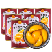 红塔 水果罐头 糖水黄桃罐头 425克×6罐  黄桃对开 水果罐头