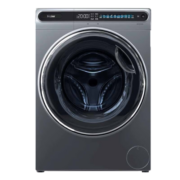 海尔（Haier）滚筒洗衣机全自动 10公斤洗烘一体机 直驱变频防震动智能投放晶彩平嵌式 空气洗护衣 以旧换新 10KG磨砂银+FPA直驱+蒸汽熨+智能投+智慧洗