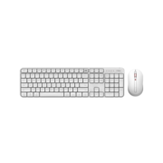 MIIIW无线办公键盘鼠标套装二代键盘 一键切换PC/MAC系统 全尺寸  2.4G即插即用接收器104键 白色