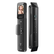 迅指智能锁指纹锁3D人脸识别智能门锁家用入户防盗门电子锁猫眼密码锁 V6F人脸识别款 免费上门安装