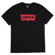 Levi's李维斯情侣款短袖T恤经典logo印花潮流百搭轻薄七夕礼物 黑色0198 S