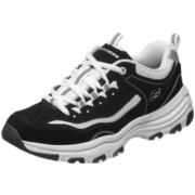 斯凯奇（Skechers）斯凯奇女鞋春夏新款百搭黑白熊猫鞋复古休闲轻便运动鞋老爹鞋 黑色/白色/BKW 36码/鞋内长230