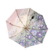美度（MAYDU）防晒遮阳伞防紫外线女折叠雨伞两用加大加固防风太阳伞M6113 扁伞-天空蓝