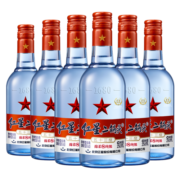 红星 红星二锅头 蓝瓶绵柔8陈酿 清香型 白酒 53度 250ml*6瓶 整箱装固态纯粮发酵高度白酒