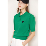 10点开始：AMII 女式POLO领上衣 12342298