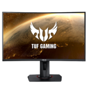 华硕TUF 27英寸电竞游戏显示器 电脑显示屏 曲面1500R 144Hz显示器 超频165Hz ELMB-SYNC 旋转升降 VG27VQ